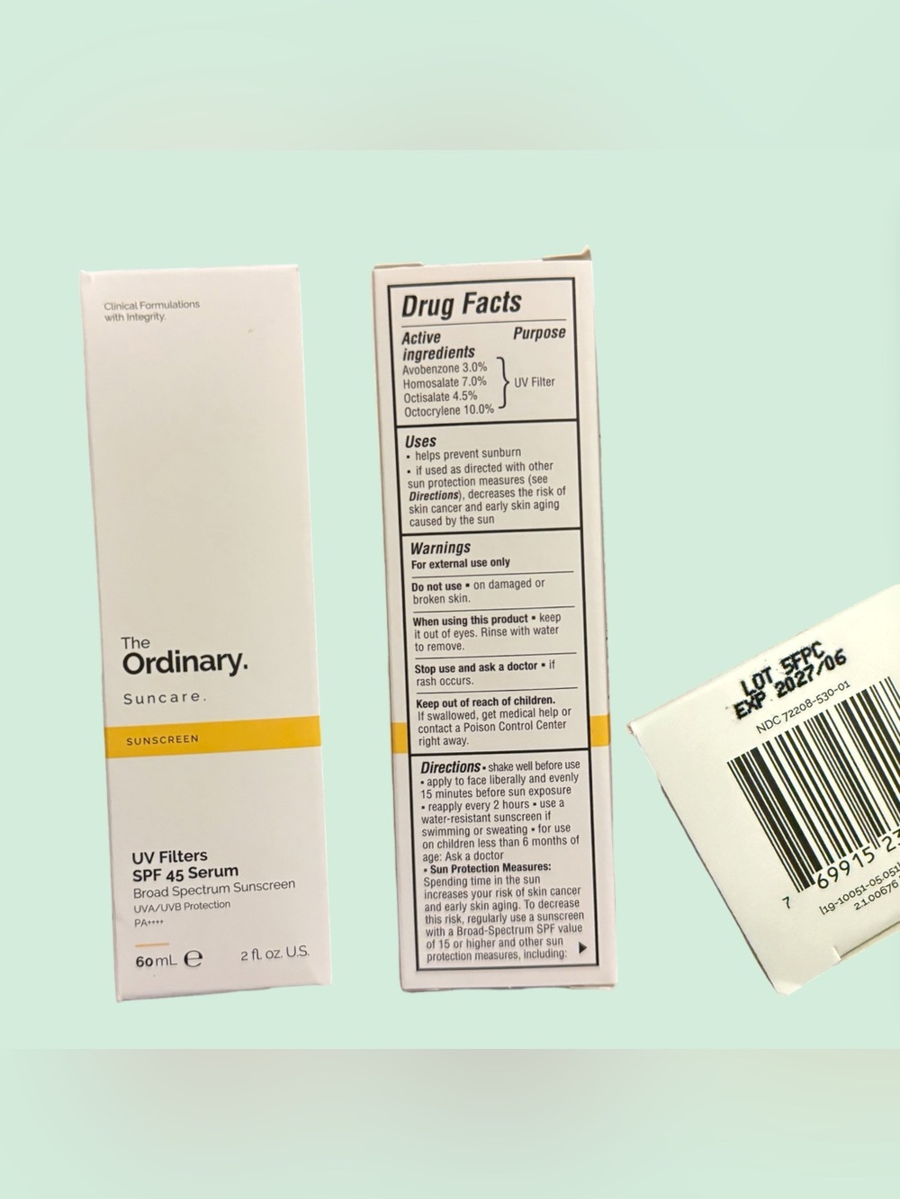 🩷2 for $40 🩷The Ordinary Suncare Sunscreen UV Filters SPF 45 Serum